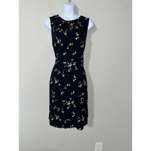 Bellerose Black Floral Viscose‎ Dress Sleeveless Size 1 (2/4)
